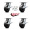 Service Caster 6 Inch Polyolefin Caster Set with Ball Bearing and Brakes/Swivel Locks SCC SCC-35S620-POB-SLB-BSL-4 - alternate 5